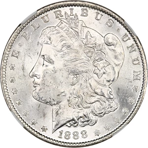 image for: 1888 $1 NGC MS63 (Top 100, VAM-11A, DDO Ear & Clash)