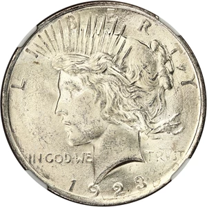 image for: 1923 $1 NGC MS65