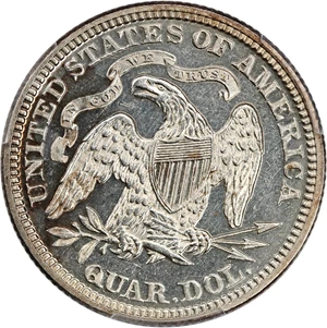 image for: 1872 25c PCGS/CAC Proof 62