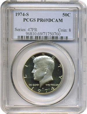 image for: 1974-S 50c PCGS Proof 69 DCameo