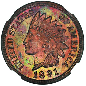 image for: 1891 1c NGC Proof 63 RB