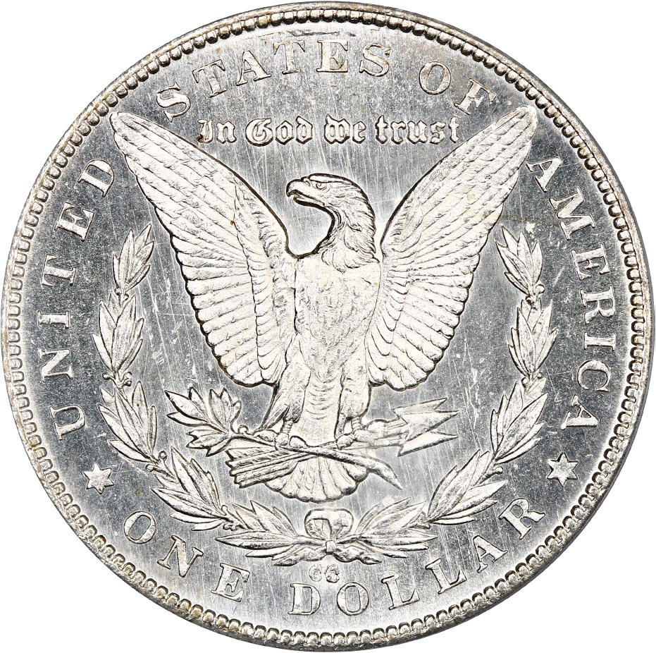 image for: 1879-CC $1 PCGS/CAC MS60 PL (Capped Die)