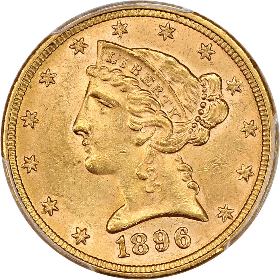 image for: 1896 $5 PCGS MS63