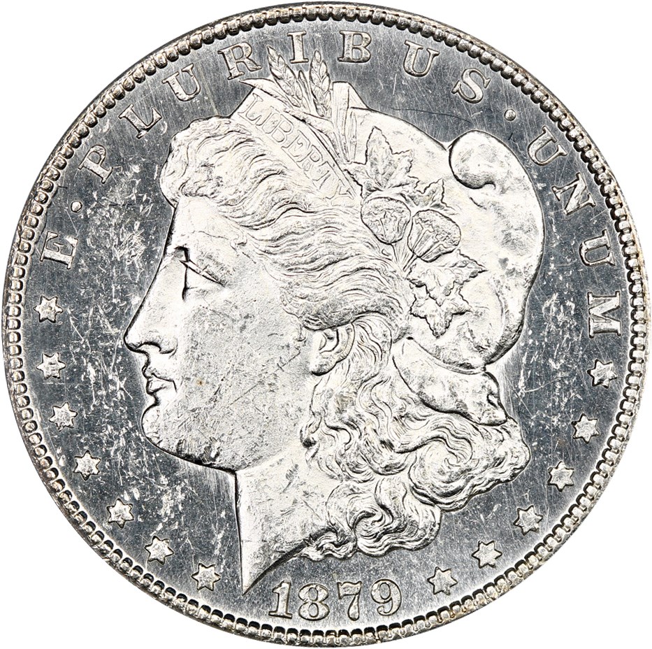 image for: 1879-CC $1 PCGS/CAC MS60 PL (Capped Die)