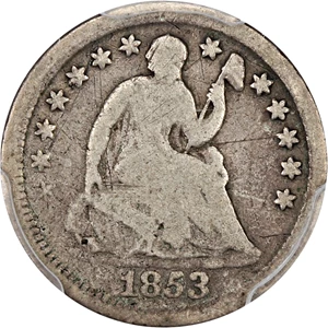image for: 1853 H10c PCGS Good-06 (No Arrows)