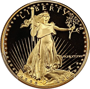 image for: 1987-P Gold Eagle $25 PCGS Proof 69 DCAM