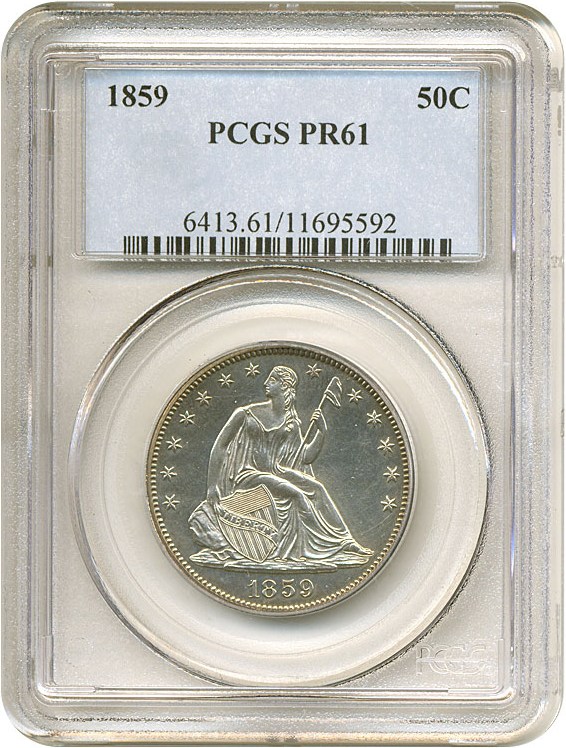image for: 1859 50c  PCGS Proof 61 