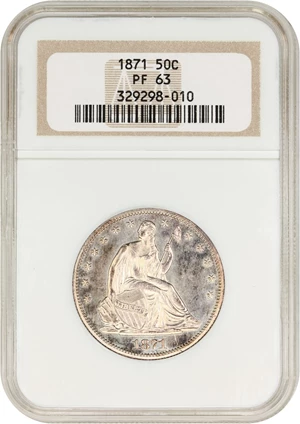 image for: 1871 50c NGC Proof 63