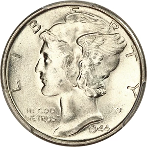 image for: 1944-S 10c PCGS MS66 FB