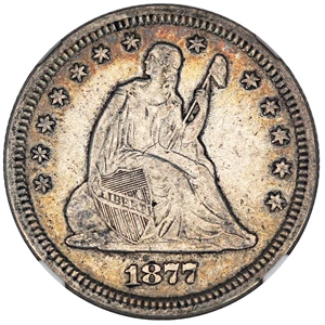 image for: 1877 25c NGC AU50