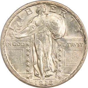 image for: 1918-D 25c NGC MS63 FH