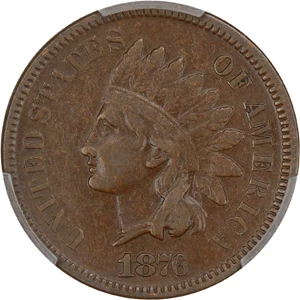image for: 1876 1c PCGS/CAC VF35 BN