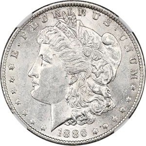 image for: 1886-O $1 NGC AU58