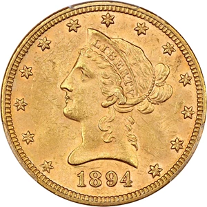 image for: 1894 $10 PCGS MS63