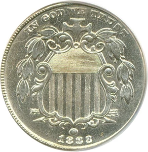 image for: 1883 5c Shield PCGS MS66