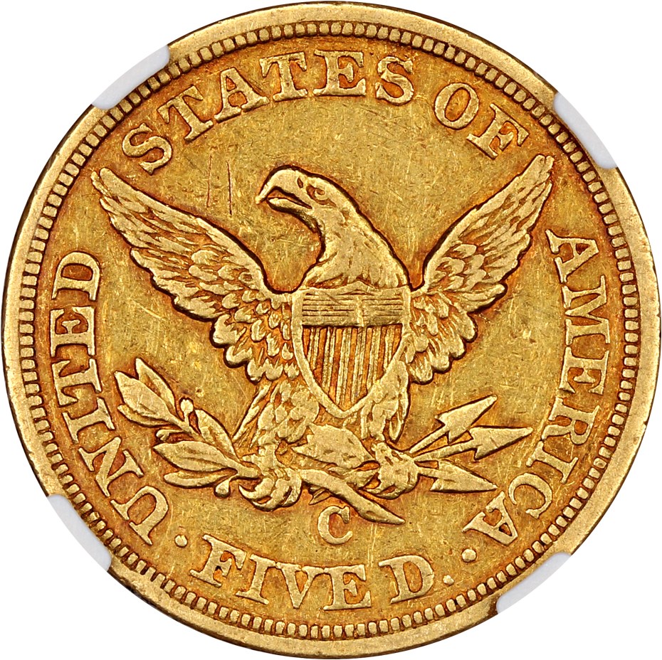 image for: 1851-C $5 NGC XF45