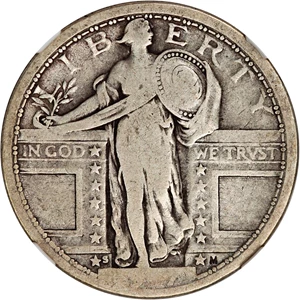 image for: 1917-S Type 1 25c NGC VG-10