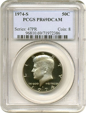 image for: 1974-S 50c PCGS Proof 69 DCameo