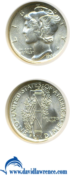 image for: 1942-S 10c NGC MS67