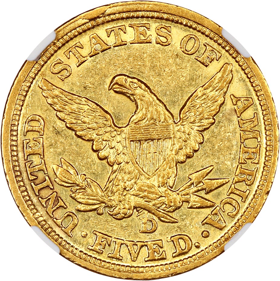 image for: 1846-D/D $5 NGC AU55 (VP-001)