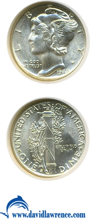 image for: 1942-S 10c NGC MS67