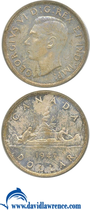 image for: Canada: 1947 $1 Blunt 7 PCGS MS64 ex: Remick Collection