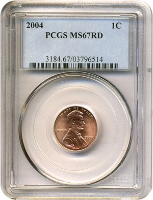 image for: 2004 1c PCGS MS67 RD