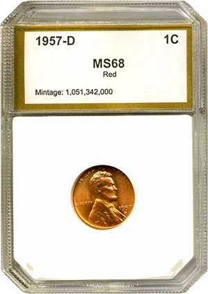 image for: 1957-D 1c PCI MS68 RD