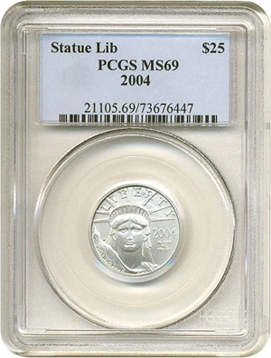 image for: 2004 $25 Platinum Eagle PCGS MS69