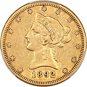 image for: 1892-CC $10 PCGS XF40