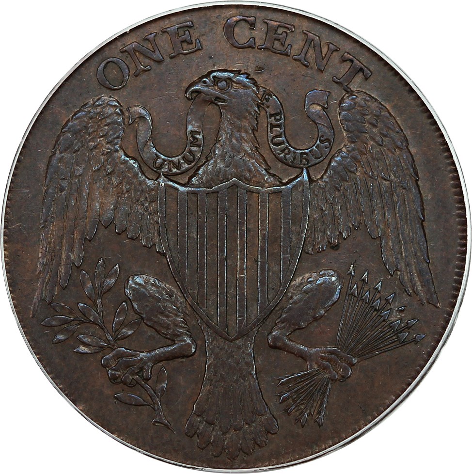 image for: 1791 Washington 1c PCGS AU55 (Large Eagle) ex: John J. Ford Collection