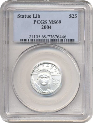 image for: 2004 $25 Platinum Eagle PCGS MS69