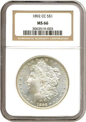 image for: 1892-CC $1 NGC MS66