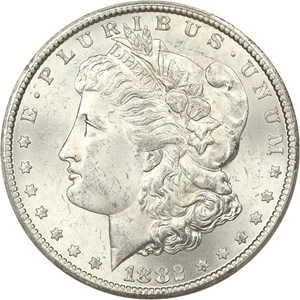 image for: 1882-CC $1 PCGS MS64 ex: GSA