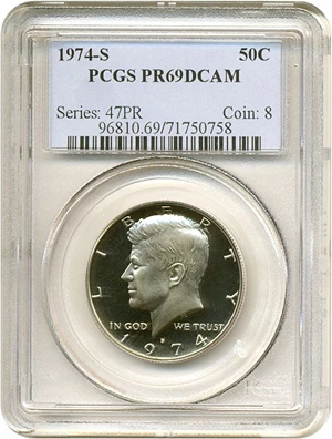 image for: 1974-S 50c PCGS Proof 69 DCameo