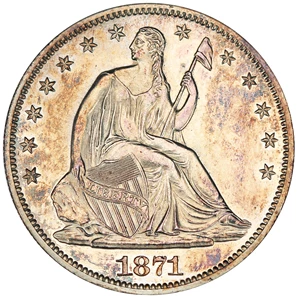 image for: 1871 50c NGC Proof 63