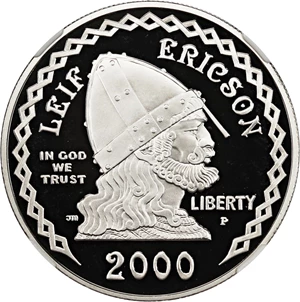 image for: 2000-P Leif Ericson $1 NGC Proof 69 UCAM