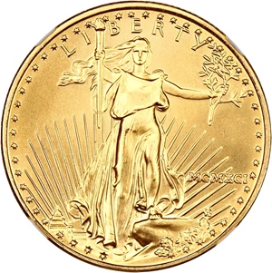 image for: 1991 Gold Eagle $25 NGC MS69