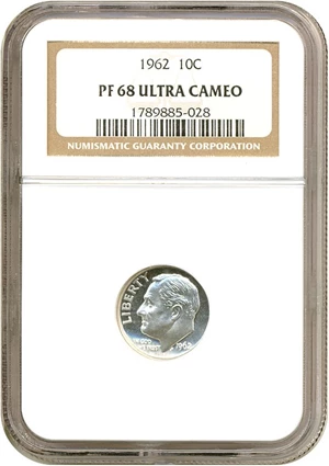 image for: 1962 10c NGC Proof 68 UCameo