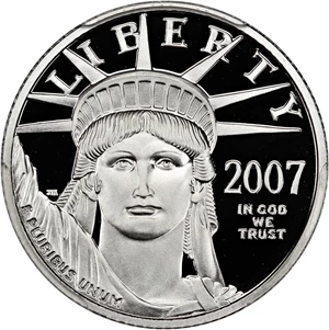 image for: 2007-W Platinum Eagle $25 PCGS Proof 69 DCAM