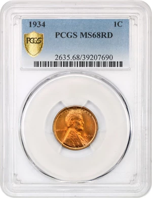 image for: 1934 1c PCGS MS68 RD