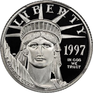 image for: 1997-W Platinum Eagle $25 PCGS Proof 69 DCAM