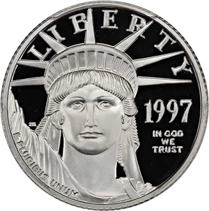image for: 1997-W Platinum Eagle $25 PCGS Proof 69 DCAM