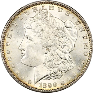 image for: 1890 $1 PCGS MS65