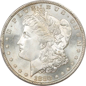 image for: 1880/9-S $1 PCGS MS66