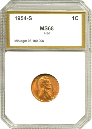 image for: 1954-S 1c PCI MS68 RD