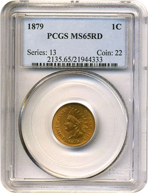image for: 1879 1c PCGS MS65 RD