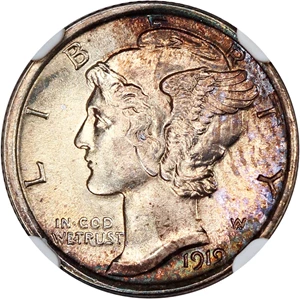 image for: 1919 10c NGC MS65 FB
