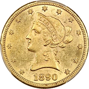image for: 1890-CC $10 PCGS MS61