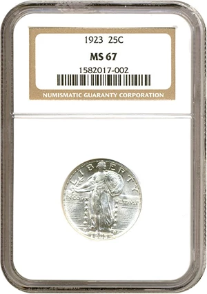 image for: 1923 25c NGC MS67